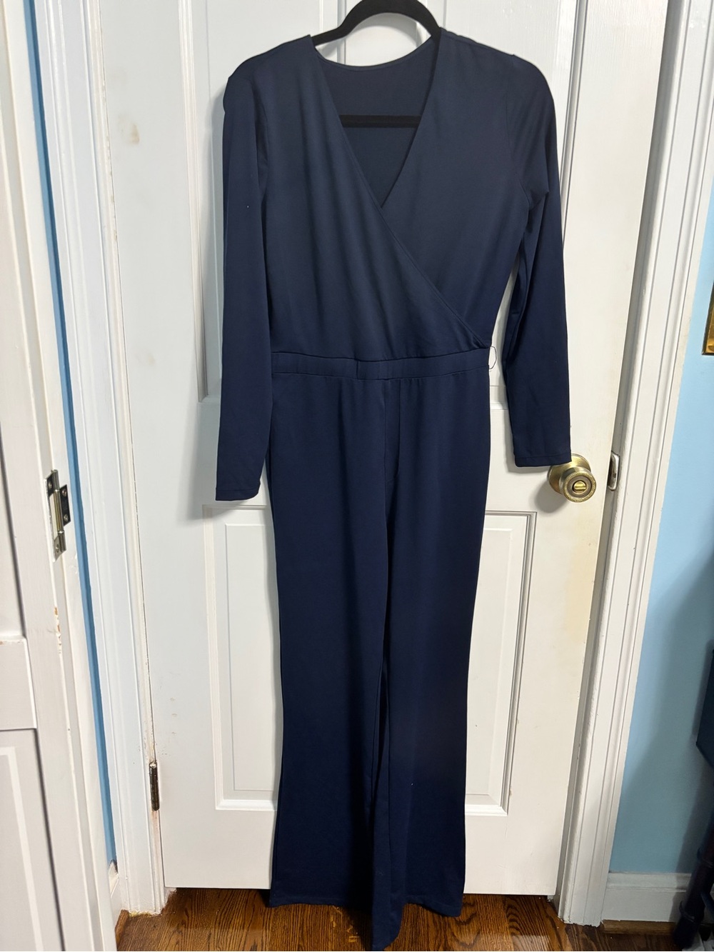 Halara Navy Long Sleeve Wide Leg Jumpsuit | Size Medium